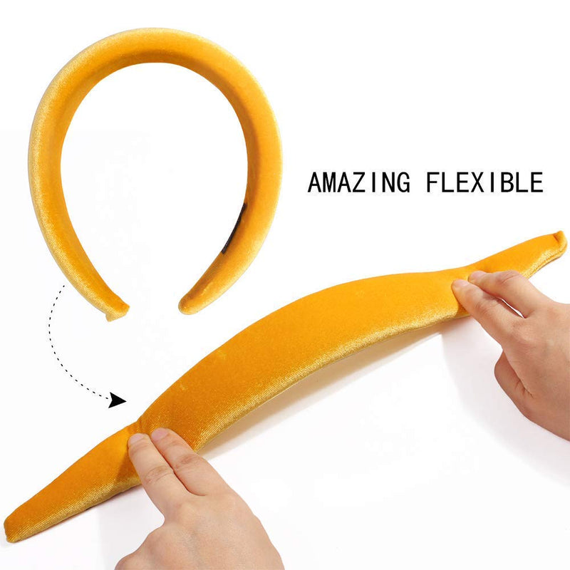 Headbands Women Hair Head Bands - 6 Pcs Diademas Para Mujer De Moda Accessories Velvet Padded Head Bands Cute Beauty Fashion Hairbands Girls Vintage Thick Hair Bands Ivyu
