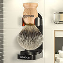 Anbbas Fine Badger Hair Shaving Brush with Wood Handle and Hanging Style Brush Holder Set for Men Wet Shave Anbbas