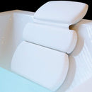 Gorilla Grip Comfort Slip Resistant Large Thick Soft Waterproof Relaxing Spa Bath Pillow, Fits Curved or Straight Back Tubs, Cushion Support Head and Neck in Tub, Bathtub Accessory, 3 Panel, White Gorilla Grip