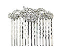 Faship Gorgeous Clear Rhinestone Crystal Small Floral Hair Comb Faship