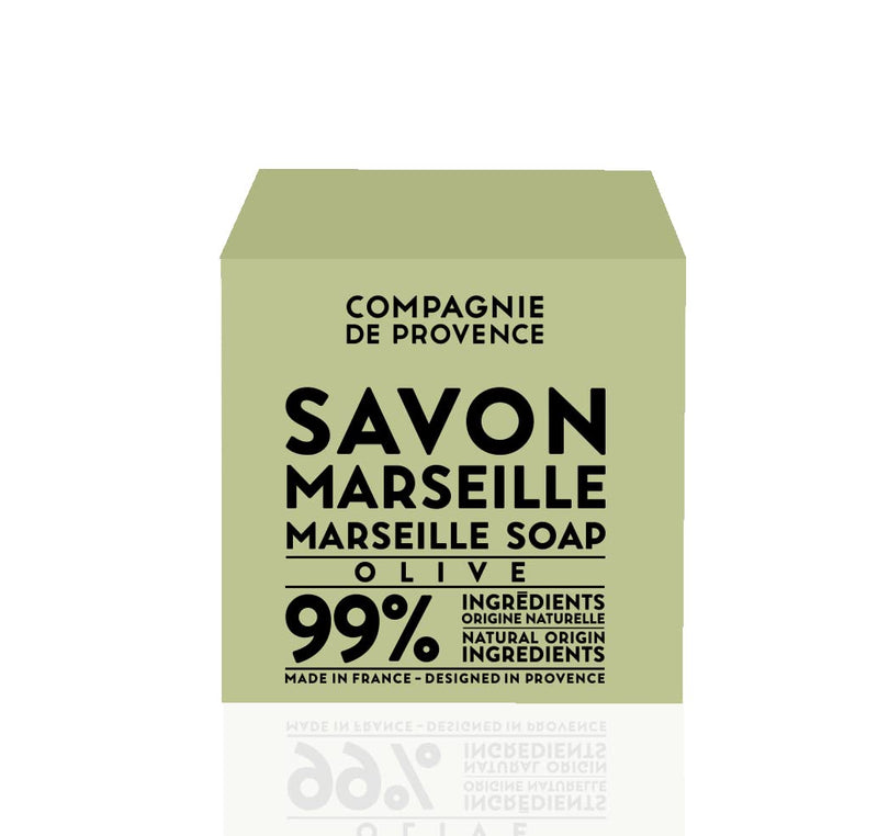 Compagnie de Provence Savon Marseille Olive Soap Cube - 400 grams - Made in France Infinity Warehouse