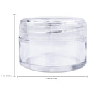 Beauticom 12 Pieces 20G/20ML Round Clear Jars with Screw Cap Lid for Beads, Gems, Glitter, Charms, Small Arts and Crafts Items - BPA Free Beauticom