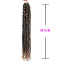 Passion Twist Hair 18 Inch Pre twisted Crochet Hair 6 Packs Pre-Looped Passion Twists Crochet Braids Ombre Color Made of Bohemian Hair Synthetic Braiding Hair Extensions for Black Women (18Inch,T27) VIOLET