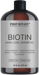 First Botany Cosmeceuticals, Hair Regrowth and Anti Hair Loss Shampoo 16 fl oz, with DHT blockers- Daily Hydrating, Detoxifying, Volumizing Shampoo For Men and Women Infinity Warehouse