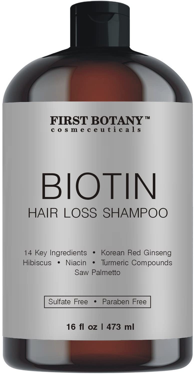 First Botany Cosmeceuticals, Hair Regrowth and Anti Hair Loss Shampoo 16 fl oz, with DHT blockers- Daily Hydrating, Detoxifying, Volumizing Shampoo For Men and Women Infinity Warehouse