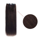 Sassina Halo Hair Extensions Remy Human Hair with Invisible Miracle Wire, Fish Line Extensions Colored Chocolate Brown