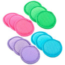 3 PCS Microfiber Facial Scrubbers - Makeup Remover Pad Set - Reusable Cloths Cleansing Pads for Women & Men Eye & Face Wipes Washable Rounds Exfoliating Washcloth Exfoliator for Acne & Blackhead BURIUS