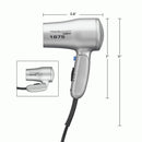 Conair 1875 Watt Compact Dual Voltage Travel Hair Dryer with Folding Handle, Grey Infinity Warehouse