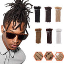 6” Dreadlock Extension Handmade Braiding Reggae Hair Hip-Pop Hair Dread Synthetic Box Braiding For Men Soft Fax Locs Crochet Twist (2Packs/10Strands,Dark Black） S-noilite