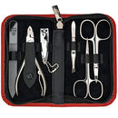 3 Swords Germany - brand quality 6 piece manicure pedicure grooming kit set for professional finger & toe nail care scissors clipper genuine leather case in gift box, Made in Solingen Germany (13907) 3 Swords Germany