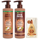 Garnier Haircare Whole Blends Sulfate Free Remedy Coconut Oil and Cocoa Butter Taming Shampoo and Conditioner,Tames and Smooths Very Frizzy Hair,12 fl oz ea, with Mask Sample(Package May Vary)1 Kit Garnier