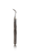 Alluring Silver Tweezers for Eyelash Extension for Volume Lashes Curved Alluring