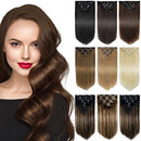 Yamel Remy Clip in Hair Extensions Human Hair 7Pcs 16 Clips Real Human Hair Extensions clip Yamel