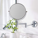 Amazon Basics Wall-Mounted Vanity Mirror - 1X/5X Magnification, Chrome Amazon Basics