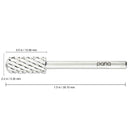 PANA 3/32" Smooth Top Small Barrel Silver Carbide (3x Coarse) PANA