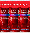 Colgate Optic White Renewal Teeth Whitening Toothpaste, High Impact White, 3 Oz, 3 Pack Colgate