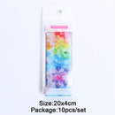 10 Sheets Flowers Nail Foil Transfers Stickers Small Floral Watercolor Flower Starry Sky Nail Art DIY Decals for Women Girls Decoration Manicure Design Vashion