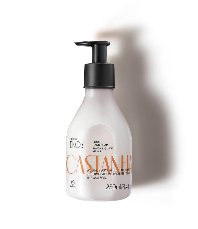 natura - Ekos Castanha (Brazil Nut) Renourishing Liquid Hand Soap - Anti-Dryness - Coconut Derived Cleanser - Vegan Skin Care - Brazilian Beauty Secrets - Self Care & Body Care - 8.4 fl oz (250ml) Infinity Warehouse