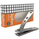 KOHM Nail Clippers for Thick Nails - Heavy-Duty, Stainless Steel, Tough, Professional Toenail Clippers w/ Built-in File - Nail Cutters for Seniors and Adults KOHM