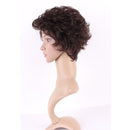 S-noilite Short Brown Curly Hair Wig Women Natural Fluffy Cosplay Daily Party Costume Full Wigs S-noilite