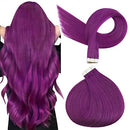 Ugeat Real Human Hair Extensions Tape in 12 inch Glue on Hair Extensions Remy Human Hair Extensions