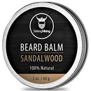 Sandalwood Beard Balm - Styles, Strengthens & Softens Beards and Mustaches - 100% Natural Beard Conditioner with Organic Shea Butter, Tea Tree, Argan & Jojoba Oils by Striking Viking Striking Viking