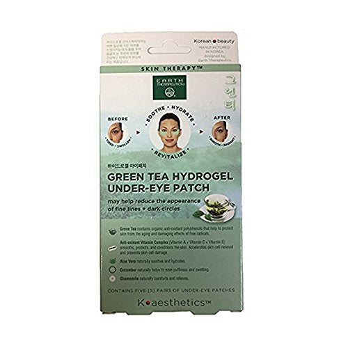 Earth Therapeutics Hydrogel Under Eye Recovery Patches - 1 Box/5 Pairs Jubujub
