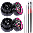 Rhinestone Resin Glue, Teenitor Nail Art Decoration Tools Kit with 8ml Gem Rhinestone Gel Resin Glue 3pcs Nail Brushes Wax Pen Stick Rhinestones Picking Tweezers (UV/LED Cure Needed) Teenitor