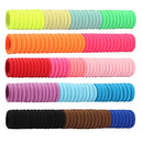 SYGY 200PCS Baby Hair Ties for Girls, Cotton Toddler Hair Ties, Small Hair Ties Seamless Hair Bands, Elastic Cute Hair Accessories, Multicolor Ponytail Holder for Infants Kids SYGY