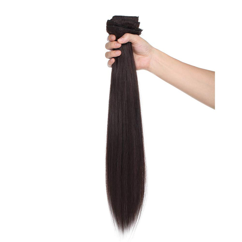 Clip in 100% Remy Human Hair Extensions Double Weft