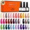 Modelones Gel Nail Polish Set, 36 Pcs Colors 7ML Spring All Seasons Holiday Gel Polish Soak Off Gel Nail Kit Glitter Nail Art Starter Kit Beauty Gifts Set for Women Girls Valentines Mother's Day Gift modelones