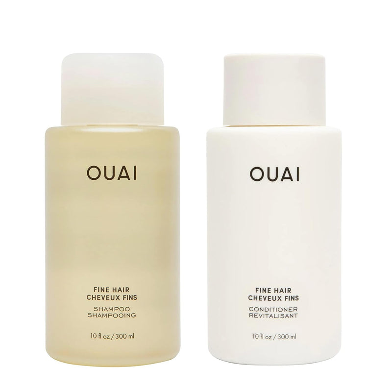 OUAI Medium Shampoo and Conditioner Set - Sulfate Free Shampoo and Conditioner for Medium Hair - Made with Keratin, Shea Butter & Avocado Oil - Free of Parabens & Phthalates (10 Fl Oz) Infinity Warehouse