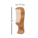 ZEUS Sandalwood Mustache Comb- Best Moustache Care Tool for Men, Pocket Size Mustache Comb- B31 ZEUS