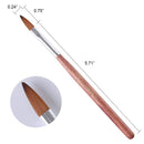 WOKOTO 6Pcs Red Wood Hand Nail Art Brush Set Carving Brush For Acrylic Nail Art Application Builder Crystal Brushes For Nails WOKOTO