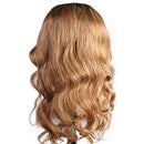 Ombre Blonde Lace Front Wigs Brazilian Brown Hair Honey Blonde 13x4 Lace Frontal Wig 20inch 2 Tones 1B/27