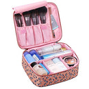 Travel Makeup Bag Large Cosmetic Bag Makeup Case Organizer for Women and Girls (Leopard) Narwey