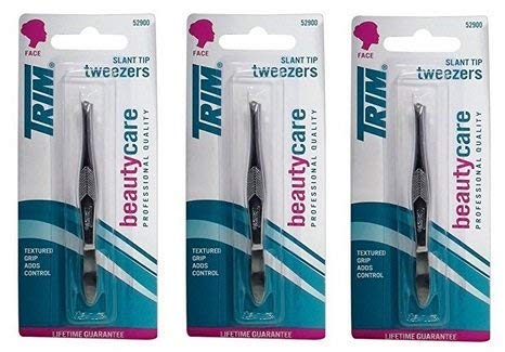 Trim BeautyCare Slant Tip Tweezers (3 Pack) Trim