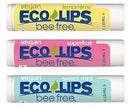 Eco Lips Bee Free Vegan Lip Balm Made Without Beeswax | Candelilla Wax, Organic Cocoa Butter & Coconut Oil Lip Care. Soothe & Moisturize Dry, Cracked and Chapped Lips - 100% Plastic-Free Plant Pod Packaging - Made in USA (Variety Pack) Eco Lips