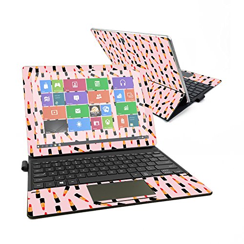 MightySkins Skin Compatible with Samsung Galaxy Book 12" - Lipstick Pattern | Protective, Durable, and Unique Vinyl Decal wrap Cover | Easy to Apply, Remove, and Change Styles | Made in The USA MIGHTY SKINS