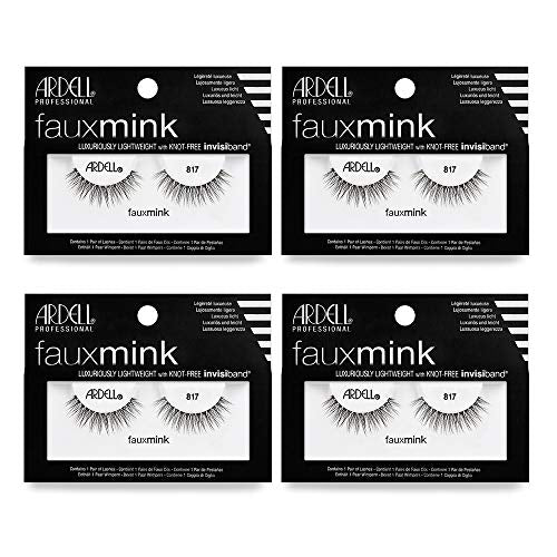 Ardell Faux Mink Lashes 817 Black, 4 Pack Ardell