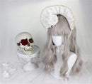 aiyaya Long Curly Wig - Natural Synthetic Hair Lolita Wigs with Wig Cap For Cosplay and Daily Wear (Gray) aiyaya