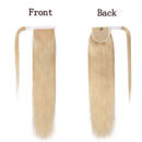100% Human Hair Ponytail Extensions 18 Inches Wrap Around Human Hair Ponytail With Comb Clip in One Piece Pony Tail Hairpiece Long Straight Silky For Women