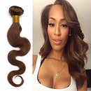 Body Wave Human Hair Bundle Sew in Brazilian Hair Weft 16 inches Medium Brown 1 Bundle 100g Soft Long Remy Hair Weave Extension for Afro American Black Women