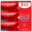 Colgate Optic White Advanced Teeth Whitening Toothpaste, Icy Fresh, 3.2 Oz, 3 Pack Colgate