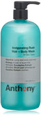 Anthony Invigorating Rush Hair and Body Wash, 32 Fl Oz and Anthony Blue Sea Kelp Body Scrub, 32 Fl Oz Anthony