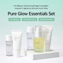 mixsoon Pure Glow Essentials Set - 5-Step Skincare Kit - Travel kit, Travel size kit, Hydrating Skincare Gift Set (15ml*1+20ml*3+30ml*1) Korean Glass Skin Care Infinity Warehouse