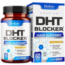 DHT Blocker Hair Growth Support Supplement - Supports Healthy Hair Growth - Helps Support Healthy Thicker Stronger Hair - With High Potency Biotin and Saw Palmetto - For Men And Women - w/ Travel Box Restoriden