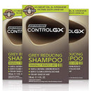 Just For Men Control GX Grey Reducing Shampoo, Gradual Hair Color for Stronger and Healthier Hair, 4 Fl Oz - Pack of 3 (Packaging May Vary) Just for Men