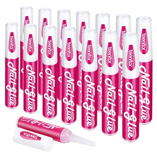 Teenitor Nail Glue, 15 x 2g Mini Professional Beauty Nail False Art Decorate Tips Acrylic Glue Teenitor