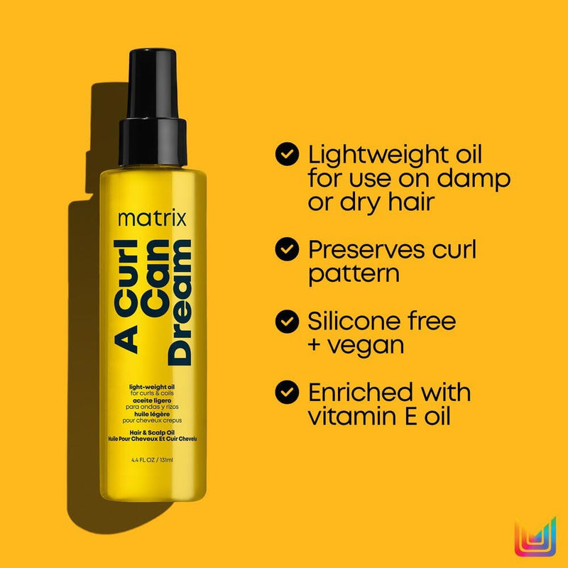 Matrix A Curl Can Dream Moisturizing Leave-In Cream, Light Hold Gel, + Hair & Scalp Oil Set, Moisturizes, Controls Frizz & Defines Curls For Curly & Coily Hair, With Manuka Honey Extract Infinity Warehouse